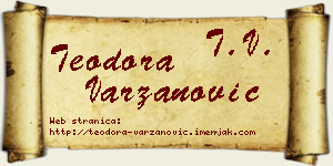 Teodora Varzanović vizit kartica